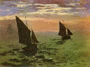 Claude Monet Fishing Boats at Sea Spain oil painting artist